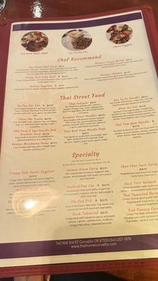 Menu photo 2 Thai Home Kitchen Corvallis, OR Menu photo 2 Thai Home Kitchen Corvallis, OR