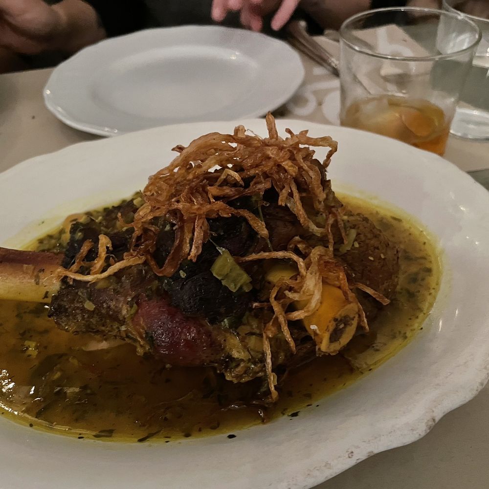 Sofreh - Lamb shank including the bone that I sadly never saw again after this photo since someone threw it out when I wanted to take it home - Persian/Iranian Near Me - Brooklyn, New York Sofreh - Lamb shank including the bone that I sadly never saw again after this photo since someone threw it out when I wanted to take it home - Persian/Iranian Near Me - Brooklyn, New York