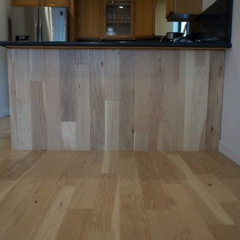 Evolution Flooring - Jorge and his team did an amazing job adding the hickory flooring to the base of the peninsula - Flooring Near Me