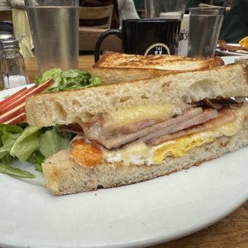 Sam's Log Cabin - Moons Over My Hammy but much better. Added ham and egg to the grilled cheese. Amazing. - Breakfast & Brunch Near Me - Albany, California Sam's Log Cabin - Moons Over My Hammy but much better. Added ham and egg to the grilled cheese. Amazing. - Breakfast & Brunch Near Me - Albany, California