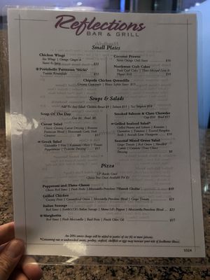 Menu photo 2 Reflections Grille Restaurant and Lounge Seattle, WA Menu photo 2 Reflections Grille Restaurant and Lounge Seattle, WA