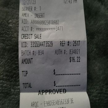 Vince's Spaghetti - The receipt of my lunch meal. - Italian Near Me - Rancho Cucamonga, California Vince's Spaghetti - The receipt of my lunch meal. - Italian Near Me - Rancho Cucamonga, California