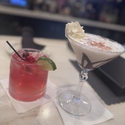 Maplewood Inn - Cranberry margarita Peppermint mocha martini