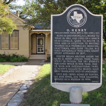 O Henry Museum - Historical marker outside of O. Henry Museum. - Museums Near Me - Austin, Texas
