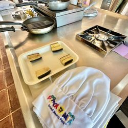 Playa Mia Grand Beach Park - Ready for the cooking class!