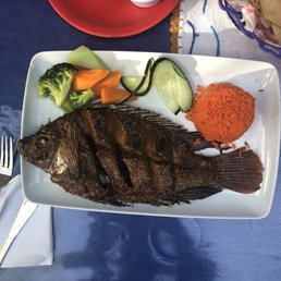 Fresh fried whole fish