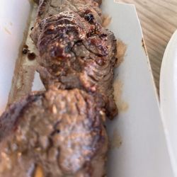 Papa Boo's - Steak on a stick - cooked perfectly