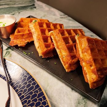 Crown Block - Mac and cheese waffle - Sushi Bars Near Me - Dallas, Texas Crown Block - Mac and cheese waffle - Sushi Bars Near Me - Dallas, Texas