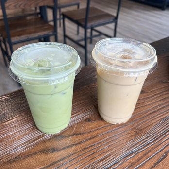 Idea Coffee - Arcona - Matcha latte with elderflower syrup and a brown sugar cinnamon latte - Coffee & Tea Near Me - Mechanicsburg, Pennsylvania Idea Coffee - Arcona - Matcha latte with elderflower syrup and a brown sugar cinnamon latte - Coffee & Tea Near Me - Mechanicsburg, Pennsylvania