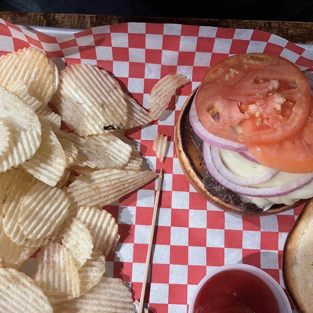 'Dack Shack - Double Cheeseburger - chips on the side - Burgers Near Me - Lake Placid, New York 'Dack Shack - Double Cheeseburger - chips on the side - Burgers Near Me - Lake Placid, New York