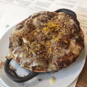 Sixty Vines - Cinnamon roll with orange zest - New American Near Me - Dallas, Texas Sixty Vines - Cinnamon roll with orange zest - New American Near Me - Dallas, Texas