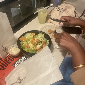 Jacob's Pickles Time Out Market - Southern Fried Chicken Ceasar Salad & Lemonade - Comfort Food Near Me - Brooklyn, New York