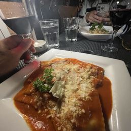 Vegano Ravioli with parmigiana Vegano Ravioli with parmigiana