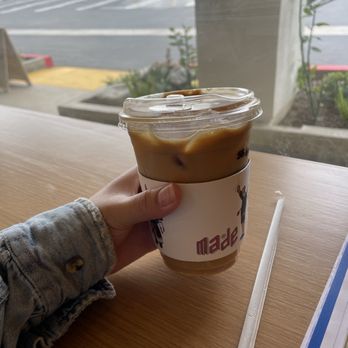 Made Coffee - Strawberry Latte (and Parking Lot in the background) - Coffee & Tea Near Me - Costa Mesa, California Made Coffee - Strawberry Latte (and Parking Lot in the background) - Coffee & Tea Near Me - Costa Mesa, California