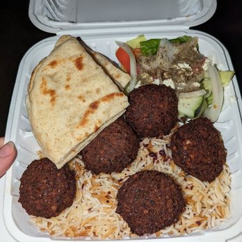 Mediterranean Kebab House - Falafel platter - rice, salad, pitas and hummus included - Mediterranean Near Me - Rochester, New York Mediterranean Kebab House - Falafel platter - rice, salad, pitas and hummus included - Mediterranean Near Me - Rochester, New York