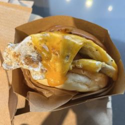 Crave - Build your own, eggs, bacon, and cheddar cheese on a brioche bun