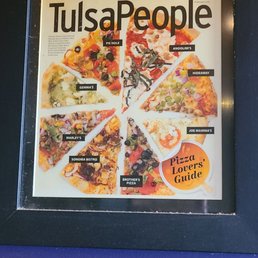 a pizza on the cover of a magazine