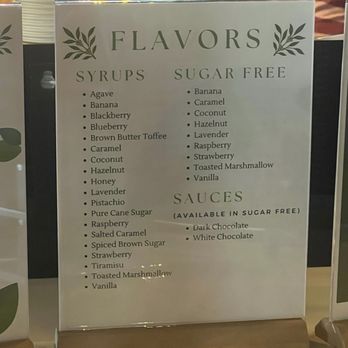 The Greenery: Coffe + Social Space - Syrup options - Coffee & Tea Near Me - Lexington, Kentucky The Greenery: Coffe + Social Space - Syrup options - Coffee & Tea Near Me - Lexington, Kentucky