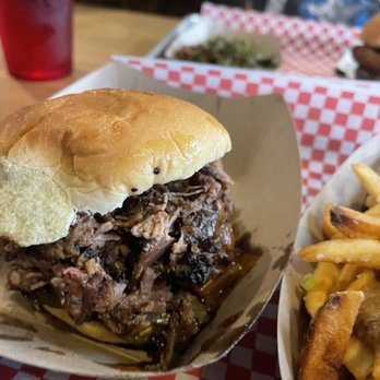 Durk's Bar.B.Q - Blah brisket sandwich. Great portion and the jalapeños helped but otherwise not impressive - Barbeque Near Me - Providence, Rhode Island Durk's Bar.B.Q - Blah brisket sandwich. Great portion and the jalapeños helped but otherwise not impressive - Barbeque Near Me - Providence, Rhode Island