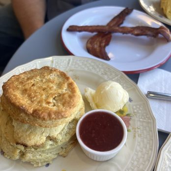 Lucille - Side order of house made buttermilk biscuit and side of bacon. I love their biscuits and the house jam - Breakfast & Brunch Near Me - Modesto, California Lucille - Side order of house made buttermilk biscuit and side of bacon. I love their biscuits and the house jam - Breakfast & Brunch Near Me - Modesto, California