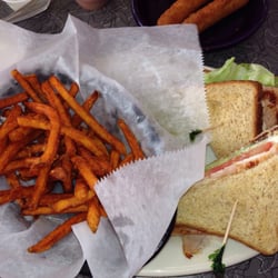 The Purple Cow Restaurant - Grilled turkey and sweet potato fries