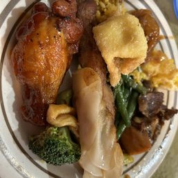 a plate of food on a table