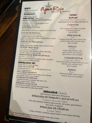 Menu photo 1 Agave Roja Corolla, NC