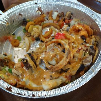 Kabob House - beef= tender and flavorful. naan= soft and made in house. I would show a pic of the wrap, but it's gone. These loaded fries are awesome! - Pakistani Near Me - Midvale, Utah