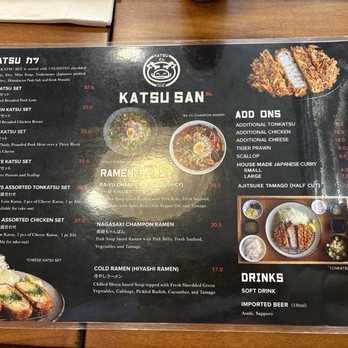Katsu San - Menu - Comfort Food Near Me - Surrey, British Columbia