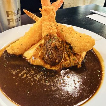 Red Rock - Curry & Rice with 3pc Jumbo Fried Shrimp - Japanese Near Me - Arcadia, California Red Rock - Curry & Rice with 3pc Jumbo Fried Shrimp - Japanese Near Me - Arcadia, California