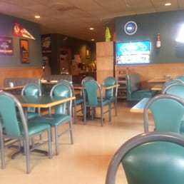 The dining area after a lunch rush. The dining area after a lunch rush.