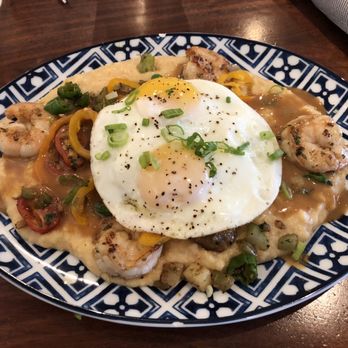 Unconventional Diner - Caribbean Shrimp and Grits - grits a bit runny but good - Breakfast & Brunch Near Me - Washington, DC, District of Columbia Unconventional Diner - Caribbean Shrimp and Grits - grits a bit runny but good - Breakfast & Brunch Near Me - Washington, DC, District of Columbia