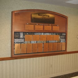 Micheners Engraving - Wood, Glass, Alumamark and Faux Stone make this plaque a stunning entrance attraction at the Mennonite Home in Lancaster, PA.