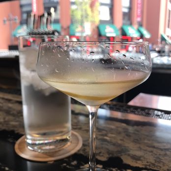 Clark & Bourbon - CB Martini (grey goose vodka, sesame oil) with lemon peel. - Whiskey Bars Near Me - St Louis, Missouri