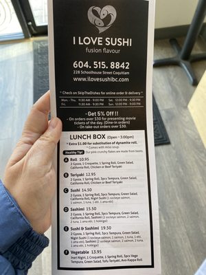 Menu photo 6 I Love Sushi Coquitlam, BC Menu photo 6 I Love Sushi Coquitlam, BC