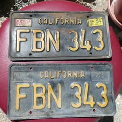 Jim's Ca License Plates - Plates BEFORE Restored