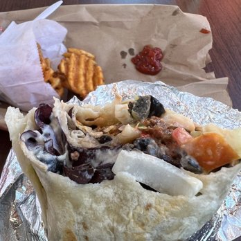 ACHILLES - Falafel wrap - sorry if this looks disgusting, it was very delicious - Mediterranean Near Me - Santa Clara, California ACHILLES - Falafel wrap - sorry if this looks disgusting, it was very delicious - Mediterranean Near Me - Santa Clara, California