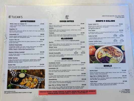 Menu photo 2 Tucan's Mexican Bar & Grill Katy, TX