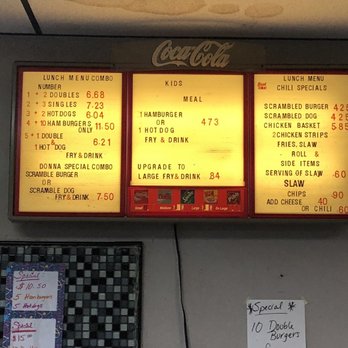 Minute Grill - menus and prices on the wall - Burgers Near Me - Dublin, Georgia