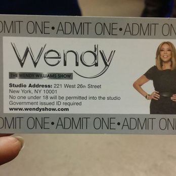 The Wendy Williams Show - Wendy Ticket! - Studio Taping Near Me - New York, New York The Wendy Williams Show - Wendy Ticket! - Studio Taping Near Me - New York, New York