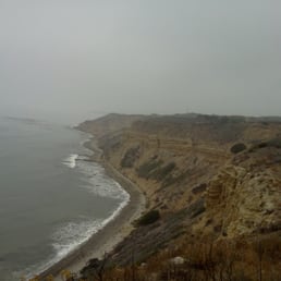 overlooking the beach from the hiking trail overlooking the beach from the hiking trail