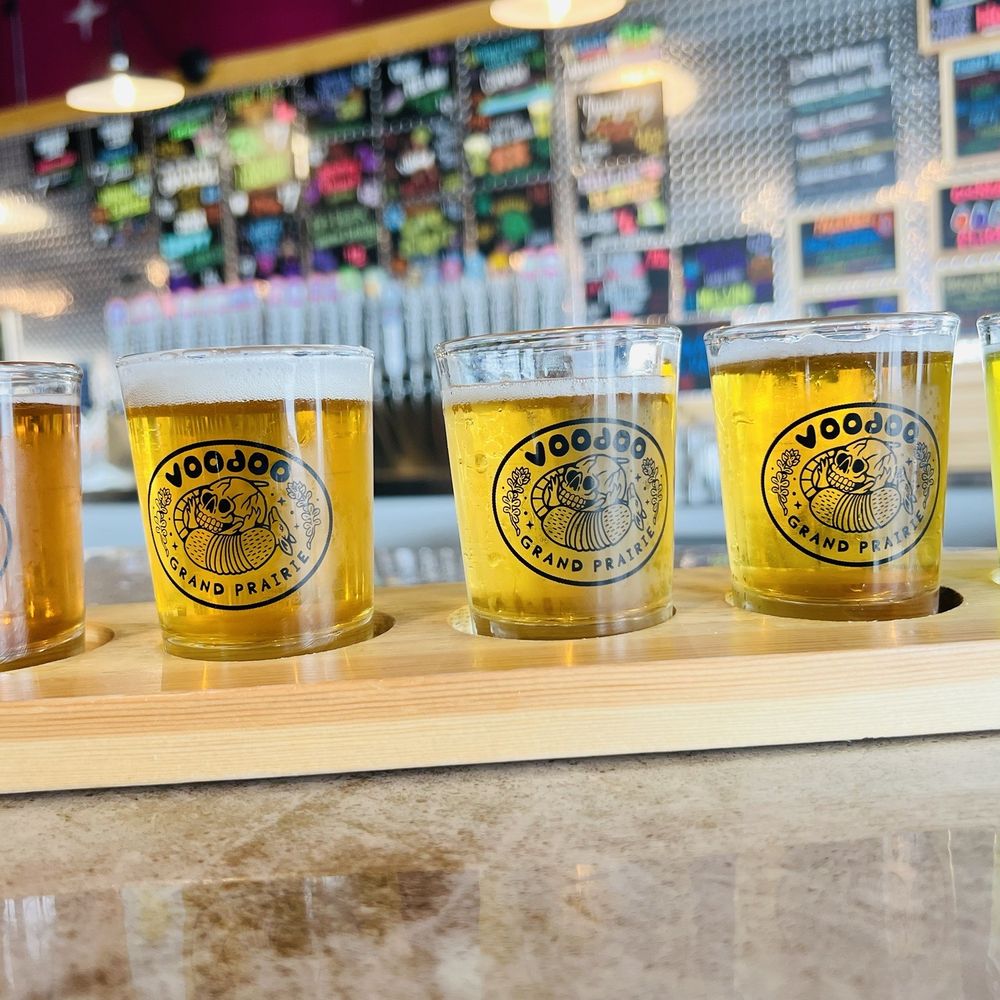 Rio’s Brewing - a row of beer glasses - Pubs Near Me - Grand Prairie, Texas