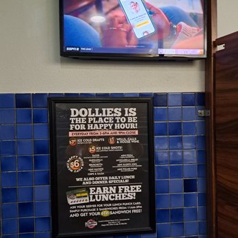 Dollies Pub & Cafe - Ladies restroom comes with TV - Pizza Near Me - Lahaina, Hawaii