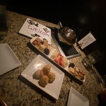 The Melting Pot - Chocolate Fondue Dessert Plate - Fondue Near Me - White Plains, New York The Melting Pot - Chocolate Fondue Dessert Plate - Fondue Near Me - White Plains, New York