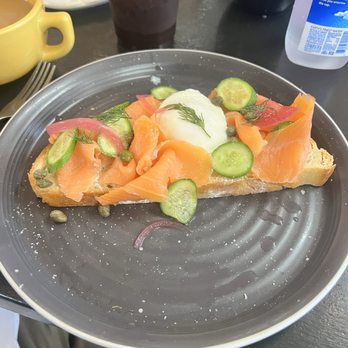 Milk & Honey Coffee Cafe - Salmon toast - Coffee & Tea Near Me - Surfside Beach, South Carolina Milk & Honey Coffee Cafe - Salmon toast - Coffee & Tea Near Me - Surfside Beach, South Carolina