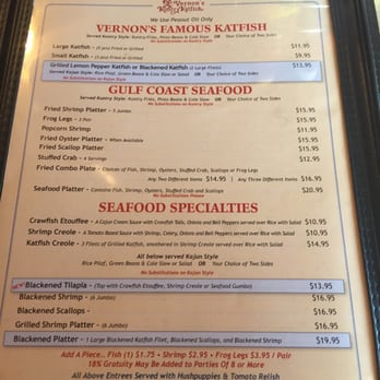 Vernon's Kuntry Katfish - Menu - Seafood Near Me - Conroe, Texas