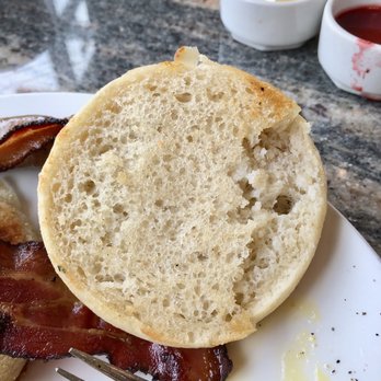 RIZE - Rize English muffin half, whipped butter and strawberry preserves in background. - Breakfast & Brunch Near Me - Fishers, Indiana RIZE - Rize English muffin half, whipped butter and strawberry preserves in background. - Breakfast & Brunch Near Me - Fishers, Indiana