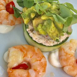 The Shoe Inn - Crab, avocado, and prawn starter