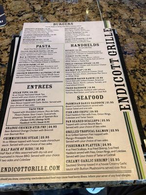 Menu photo 1 Endicott Grille Danvers, MA