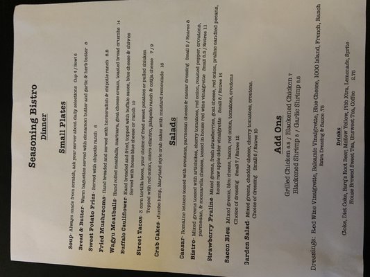 Menu photo 1 Seasoning Bistro Benton, IL Menu photo 1 Seasoning Bistro Benton, IL